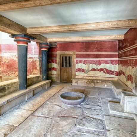 Largest Bronze Age archaeological site on Crete island – Knossos palace, Greece